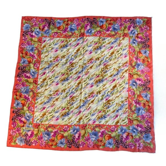Gucci Oversized Silk Chiffon Shawl Wrap Oversized Scarf EUC - Picture 1 of 14